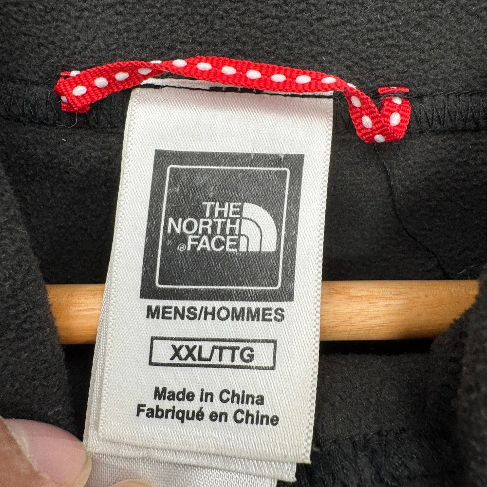 The North Face Quarter Zip Sweater Mens XXL Black Long Sleeve Wool Blend Casual